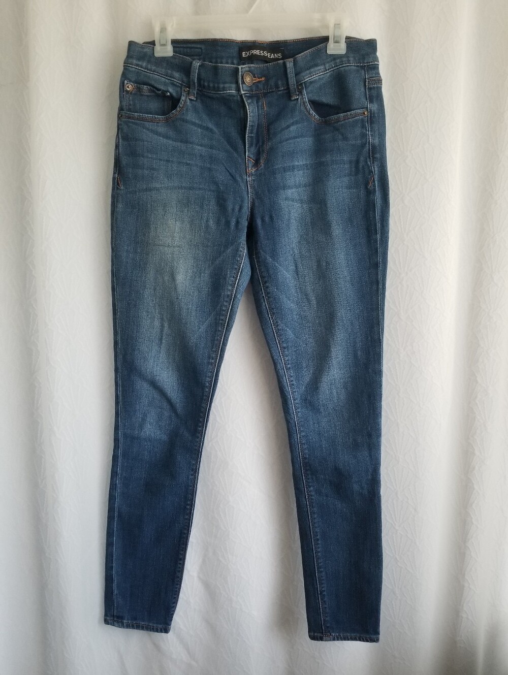 Express Dark Blue Mid Rise Legging Skinny Jeans 8